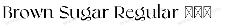 Brown Sugar Regular字体转换